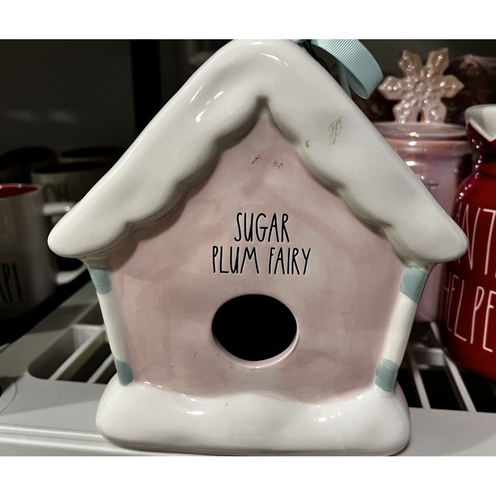 Rae Dunn Ceramic Pink SUGAR PLUM FAIRY Birdhouse